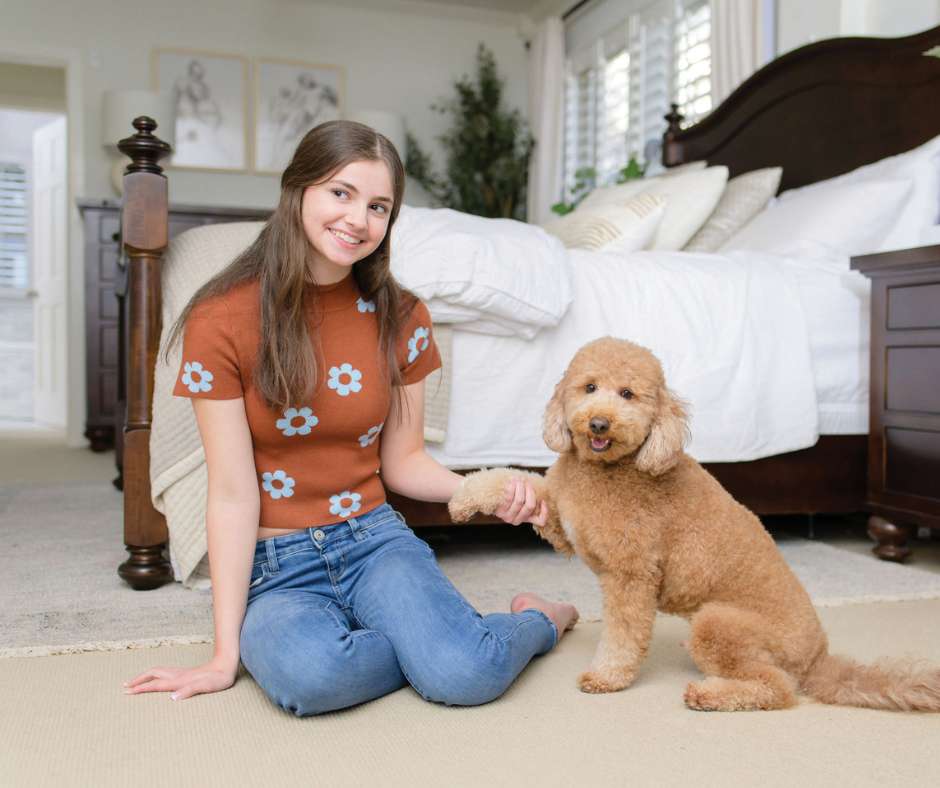 Girl with dog 