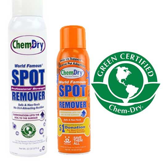 Chem-Dry Professional Strength Spot Remover is green certified