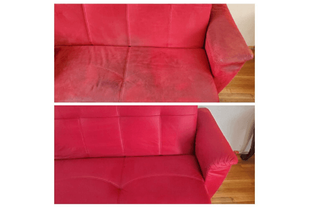 Before and After Chem-Dry of Long Beach Upholstery Cleaning
