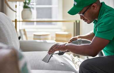 professional upholstery cleaner works on couch