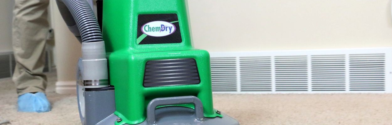 Chem-Dry machine cleaning a carpet