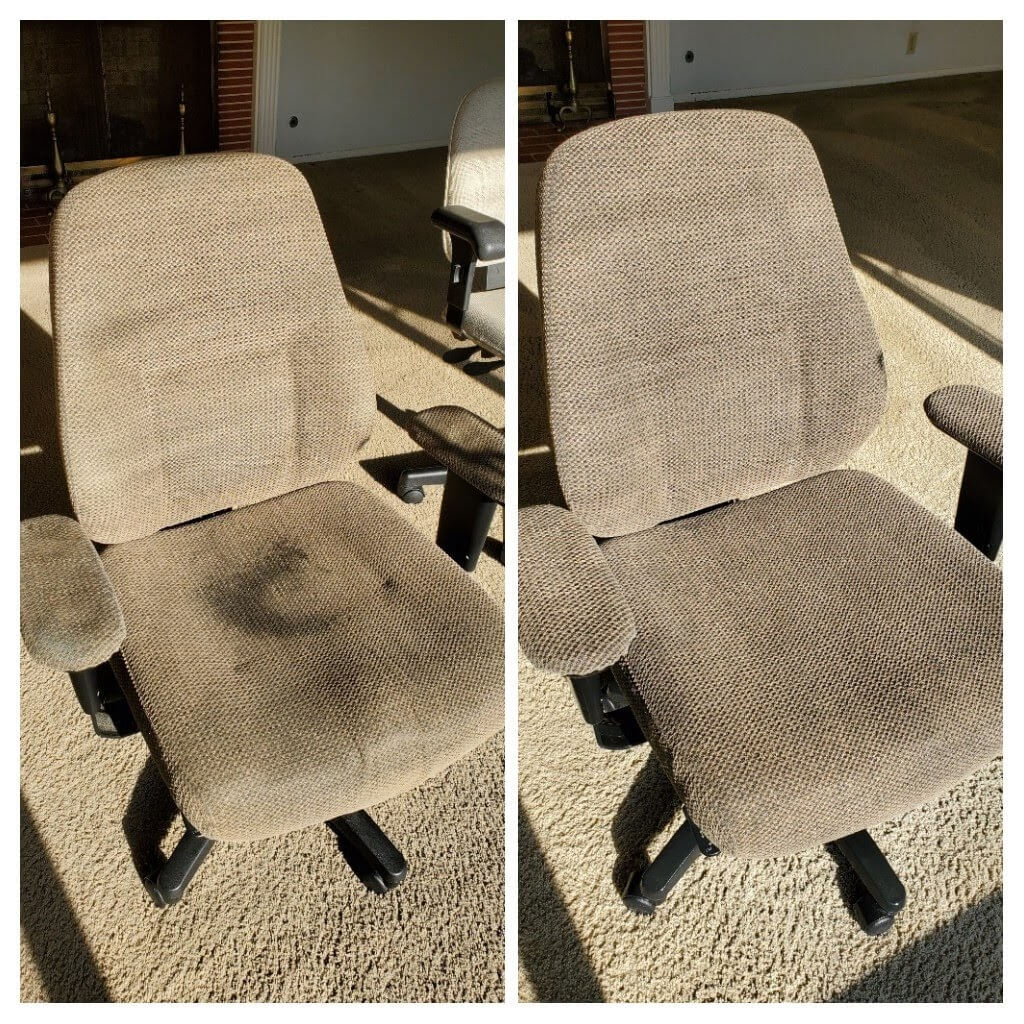 before and after upholstery cleaning