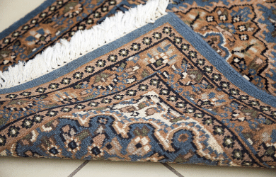 persian rug on floor