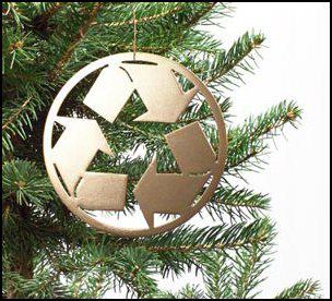 Recycle Symbol Ornament on Christmas Tree