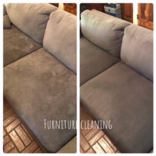 before and after upholstery cleaning