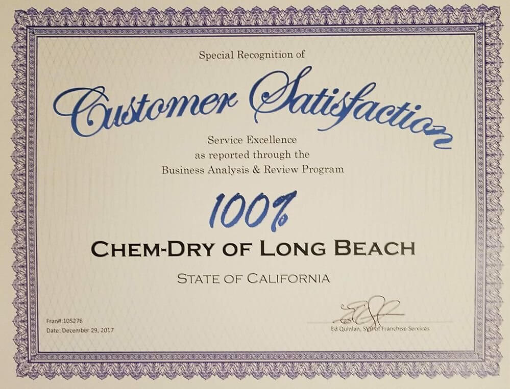 chem-dry of long beach award