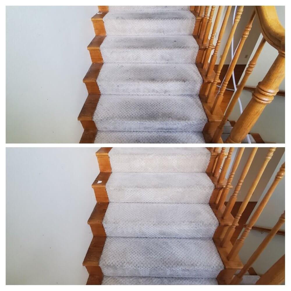 before and after carpet cleaning